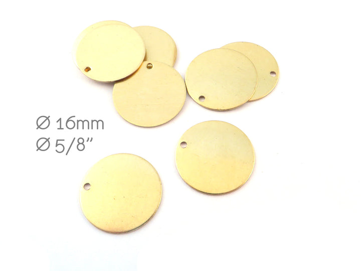 6x Breloque disque (16mm) D-16/1H