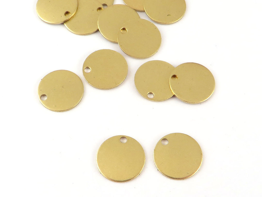 12x Breloque disque (10mm) D-10/1H