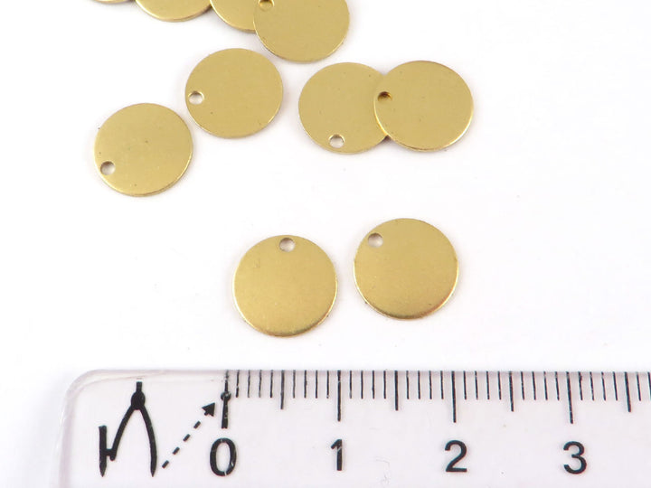 12x Breloque disque (10mm) D-10/1H