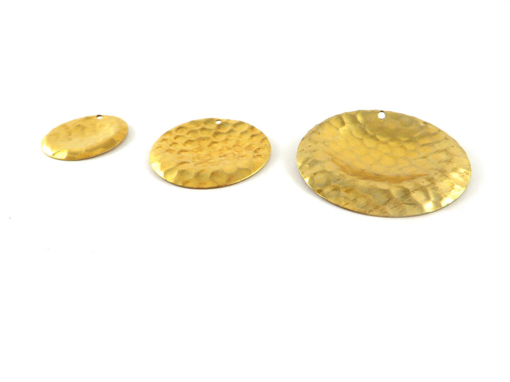 2x Breloque disque martelé + embossé (19, 25 ou 32mm) DM-19/S-1H