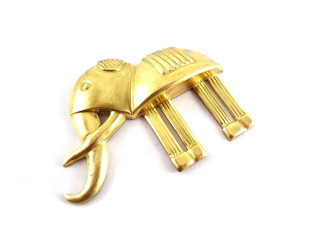 1x Pendentif éléphant Art Déco (48mm x 33mm) CH-028