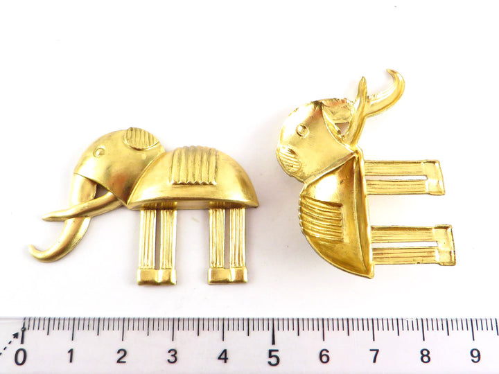 1x Pendentif éléphant Art Déco (48mm x 33mm) CH-028