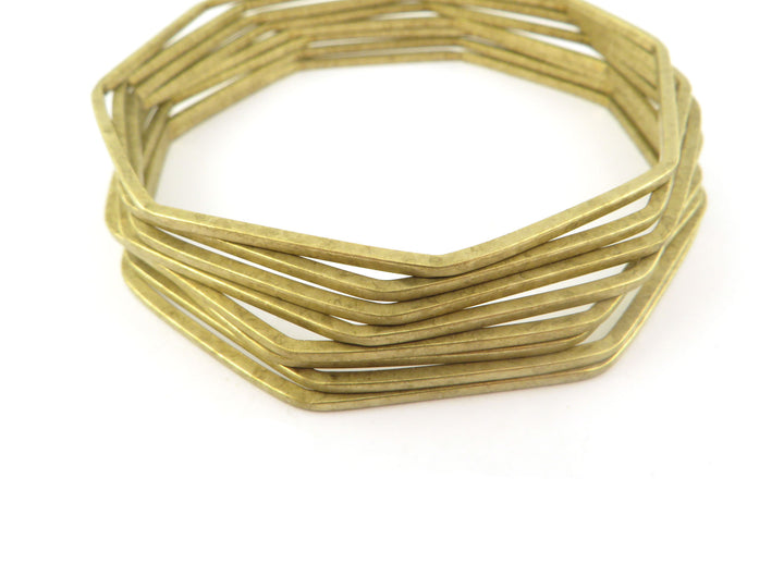 1 Bracelet jonc hexagonal fermé 67mm x 1.6mm BC-007