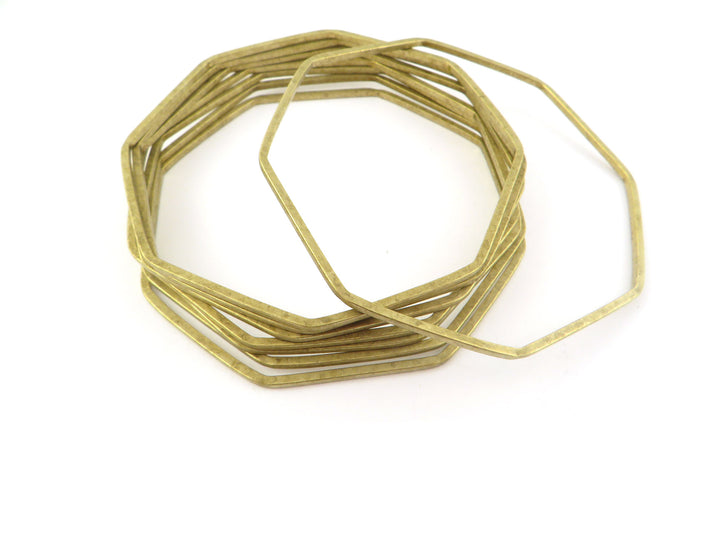 1 Bracelet jonc hexagonal fermé 67mm x 1.6mm BC-007