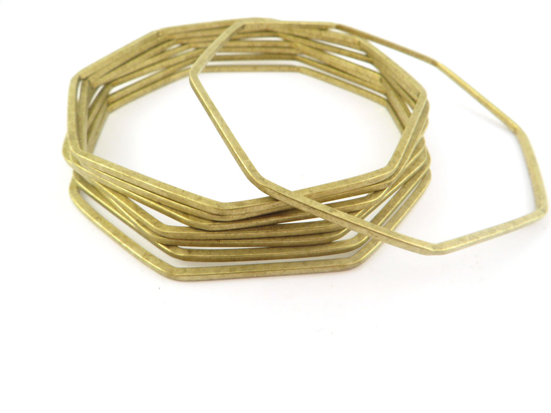 1 Bracelet jonc hexagonal fermé 67mm x 1.6mm BC-007