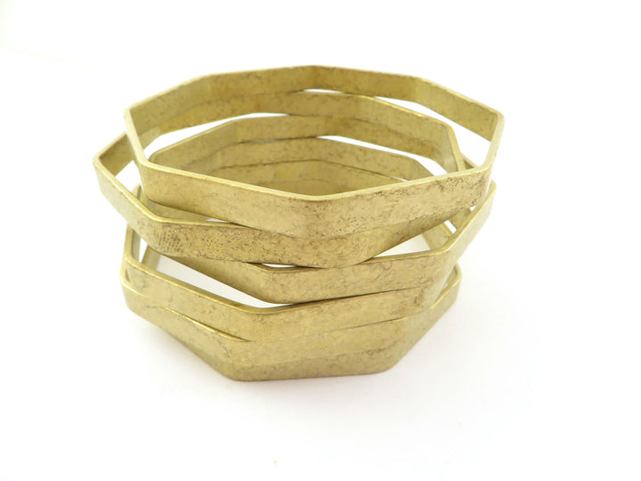1 Bracelet jonc hexagonal fermé 66mm x 6.3mm BC-009