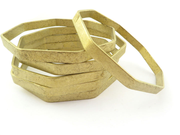 1 Bracelet jonc hexagonal fermé 66mm x 6.3mm BC-009