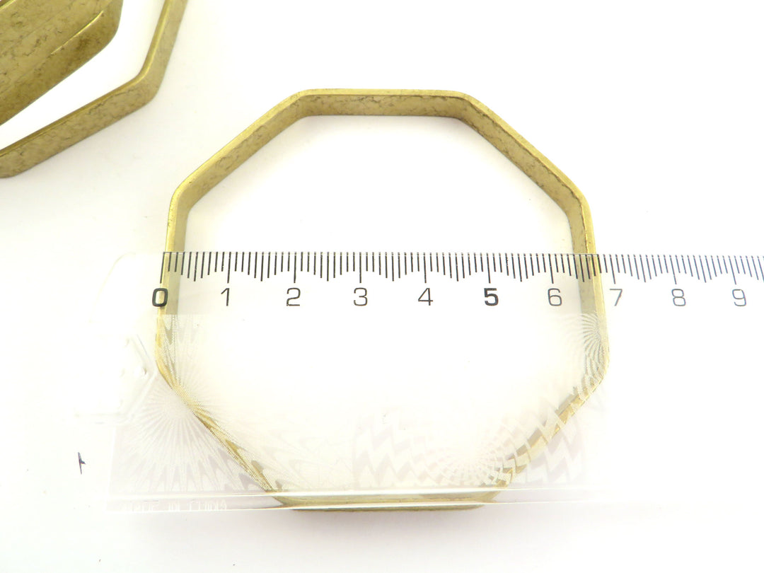 1 Bracelet jonc hexagonal fermé 66mm x 6.3mm BC-009
