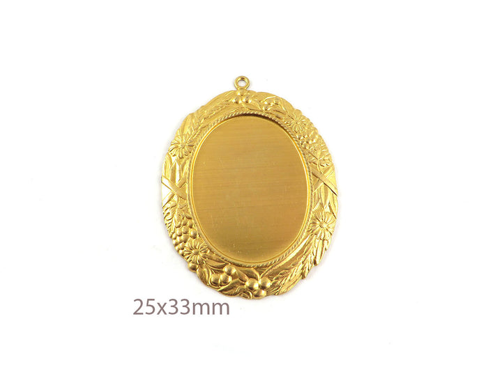 1x Pendentif support 25 x 33 mm (40mm x 52mm) M-029