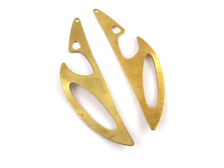 2x Breloque goutte aile ajourée (14mm x 53mm) PV-227