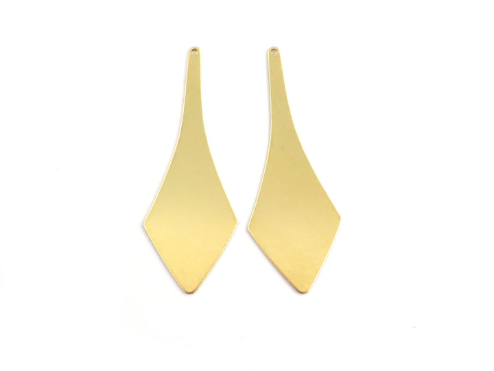 2x Breloque goutte losange pagaie (20mm x 57mm) PP-308