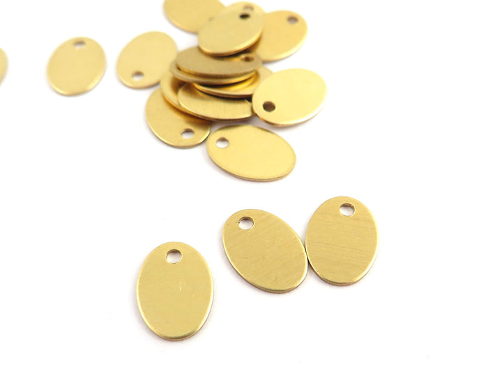 12x Breloque ovale (7mm x 10mm) PP-313