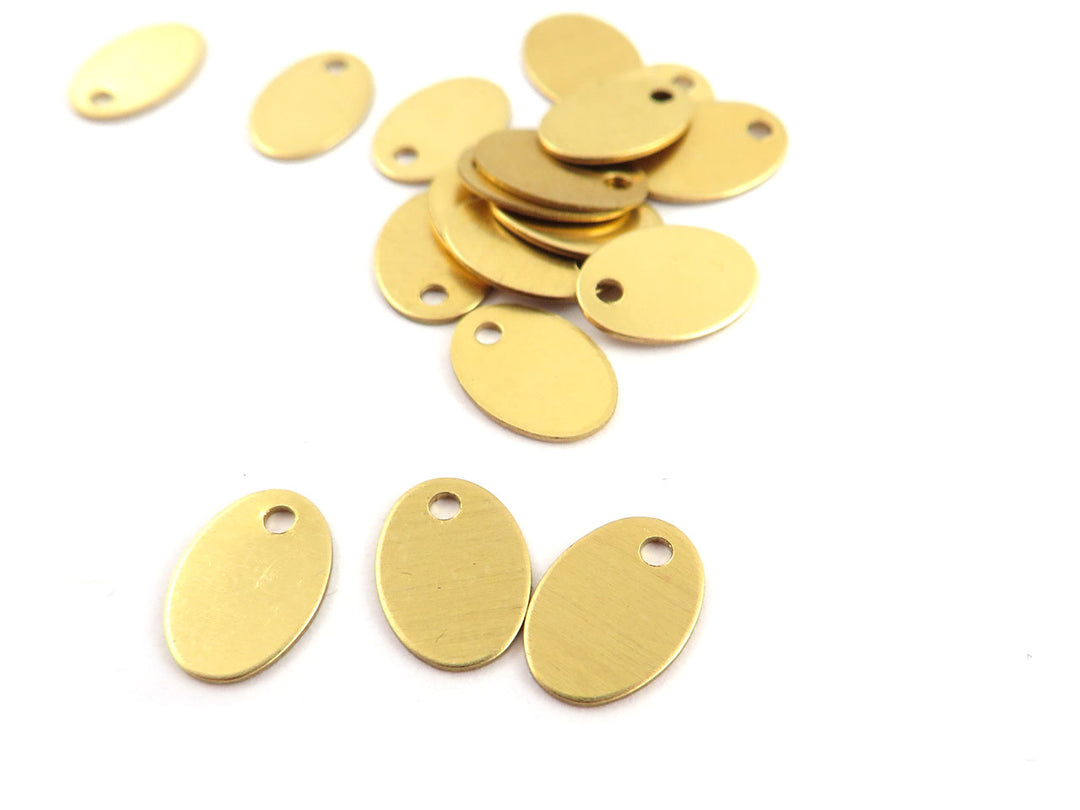 12x Breloque ovale (7mm x 10mm) PP-313