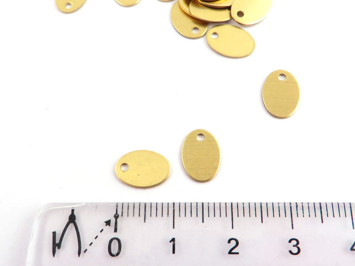 12x Breloque ovale (7mm x 10mm) PP-313
