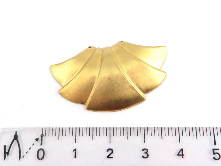 2x Connecteur éventail bombé Art Déco (22mm x 38mm) PV-124