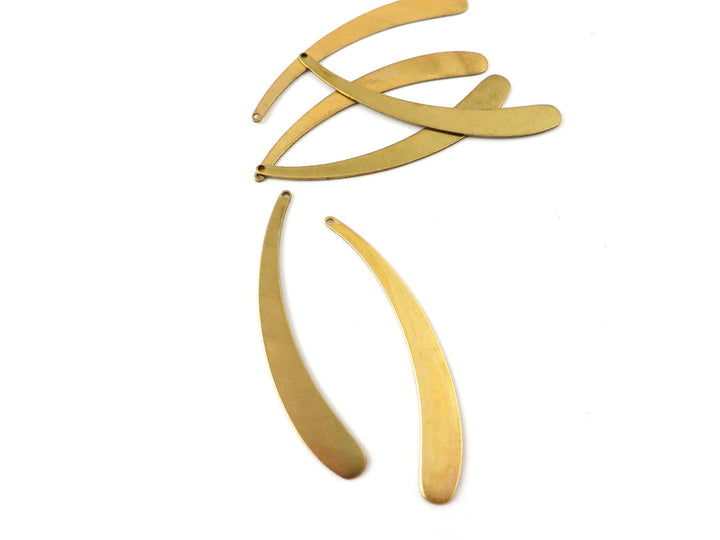 4x Breloque goutte courbée (51mm x 6mm) PP-047