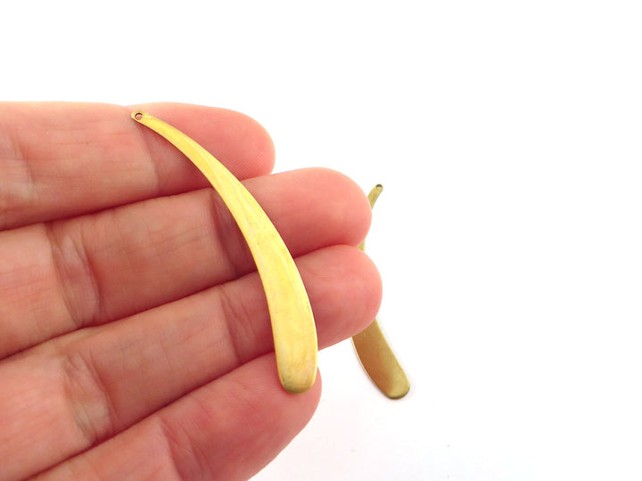 4x Breloque goutte courbée (51mm x 6mm) PP-047