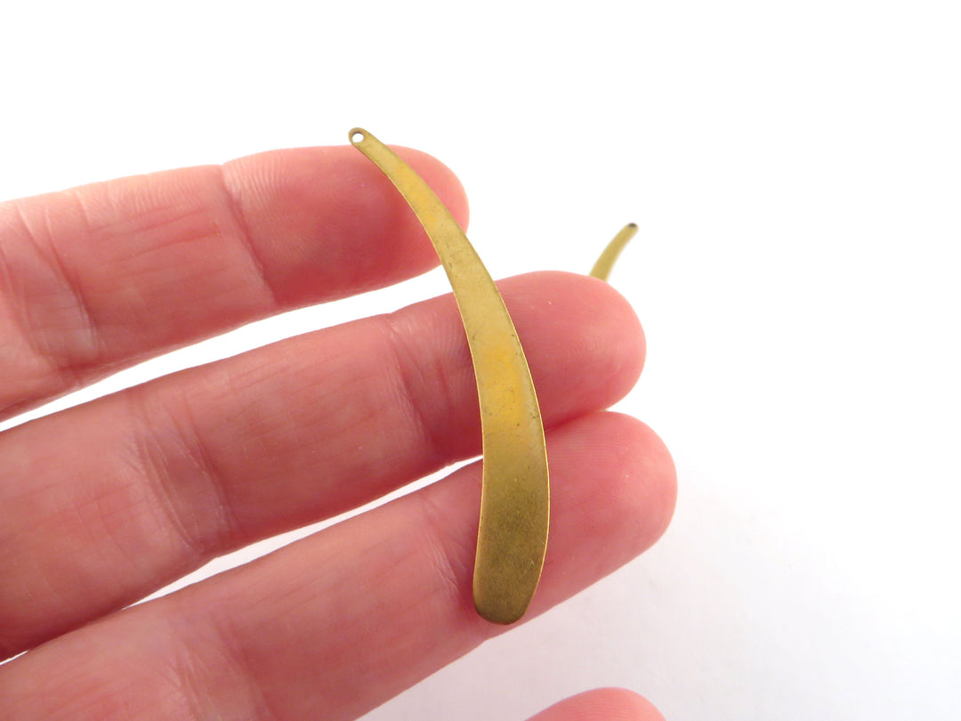 4x Breloque goutte courbée (51mm x 6mm) PP-047