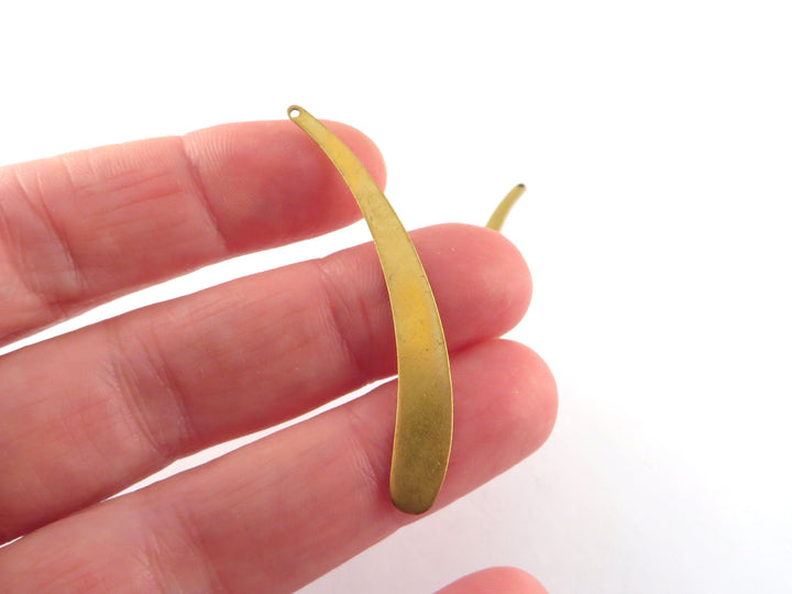 4x Breloque goutte courbée (51mm x 6mm) PP-047