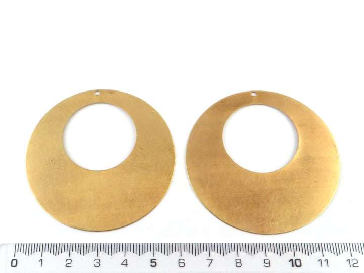 2x Pendentif disque créole (58mm) PP-339