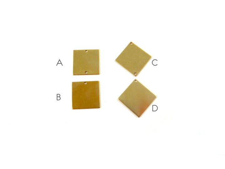 6x Breloque carré (13mm x 13mm) PP-361