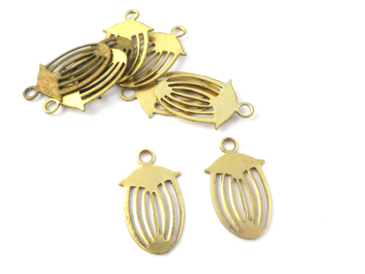 pendentif ovale vintage art déco filigrane la fougère boutique