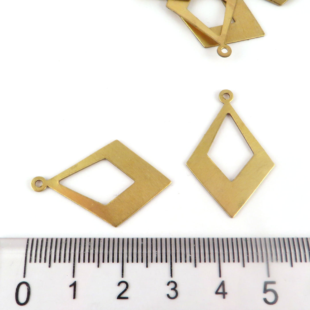 2x Breloque losange ajouré (31mm x 20mm) PP-384