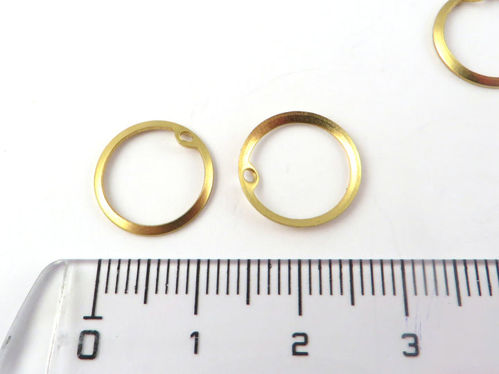 8x Breloque cercle anneau disque 1 trou (13mm) PP-390