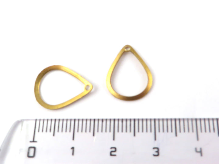 8x Breloque anneau goutte 1 trou (12mm x 15mm) PP-391