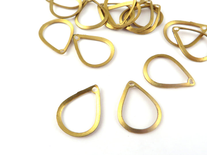 8x Breloque anneau goutte 1 trou (12mm x 15mm) PP-391