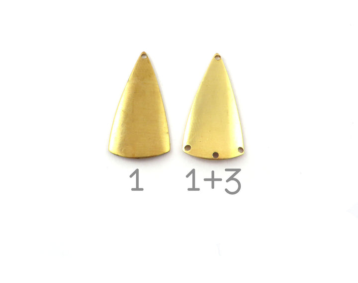 6x Breloque connecteur chandelier triangle bombé (29mm x 15mm) PV-074/PV-087