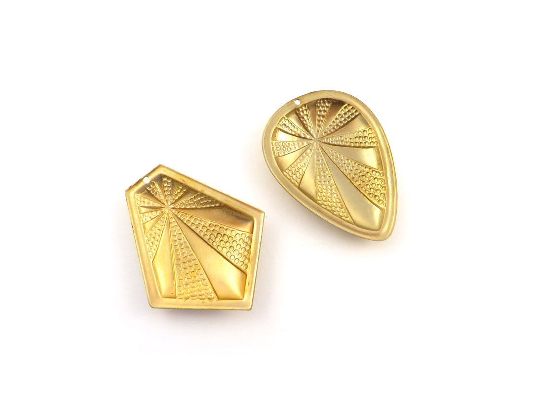 2x Pendentif goutte ou cravate (28mm x 40mm) PV-304/PV-305