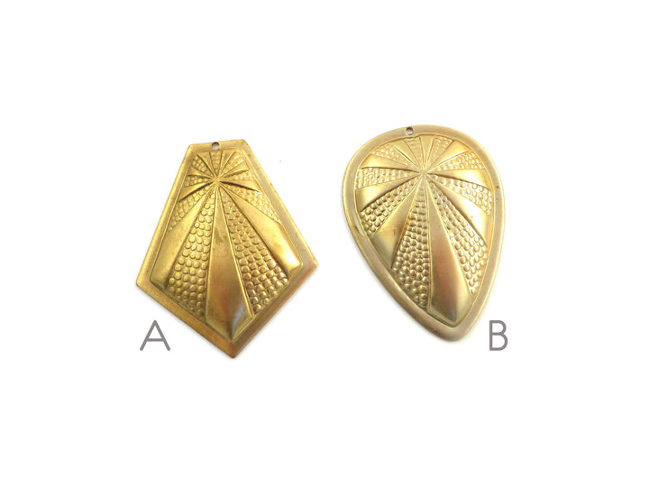 2x Pendentif goutte ou cravate (28mm x 40mm) PV-304/PV-305