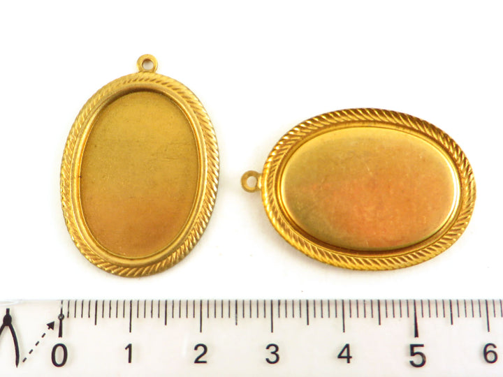 1x Breloque support cabochon 18 x 25 mm (34mm x 24mm) M-021