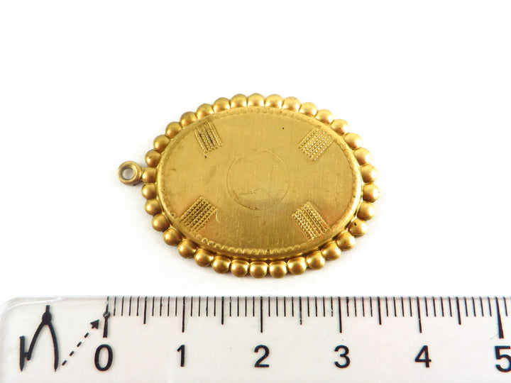 1x Pendentif support cabochon ovale 18 x 25 mm (35mm x 26mm) M-011
