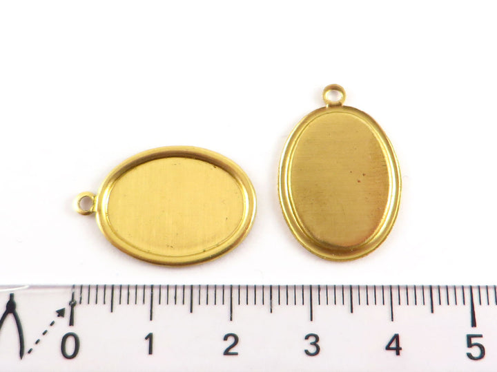 6x Support cabochon 13 x 18 mm (24mm x 16mm) M-063