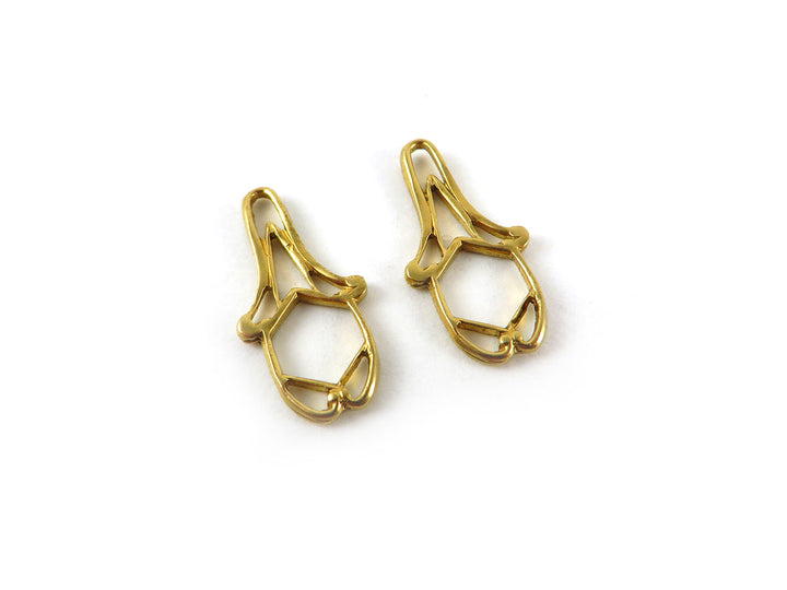 2x Breloque filigrane goutte poire Art Nouveau (20mm x 9mm) V-039