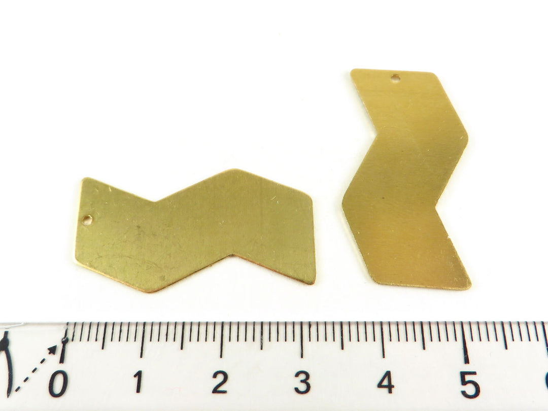 2x Breloque zigzag (33mm x 17mm) PP-087