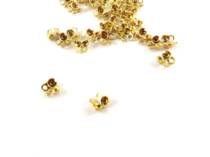 Chaîne boule et attache (2 tailles : 1.5mm et 1.2mm) - Laiton brut couleur dorée