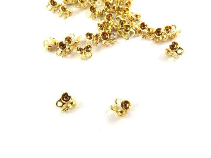 Chaîne boule et attache (2 tailles : 1.5mm et 1.2mm) - Laiton brut couleur dorée