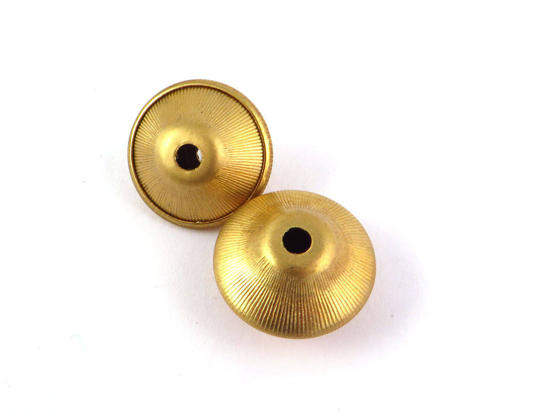 2x Grande perle toupie strie (16mm x 10mm) P-005