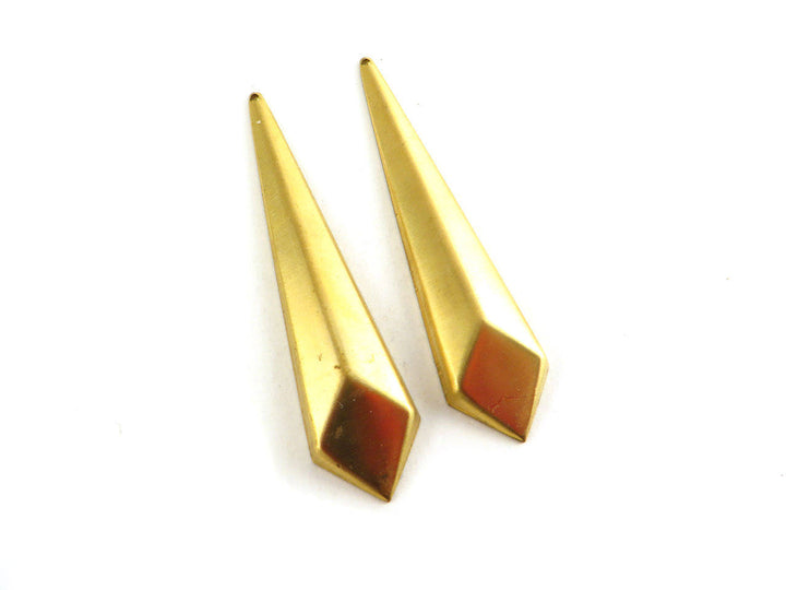 2x Pendentif goutte facette (68mm x 15mm) PV-015