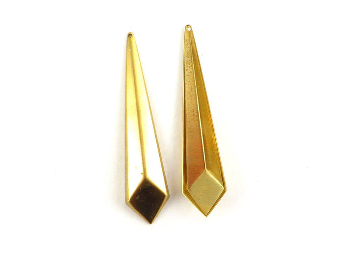 2x Pendentif goutte facette (68mm x 15mm) PV-015