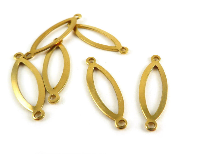 6x Connecteur navette évidée 2 œillets (24mm x 7mm) PP-194