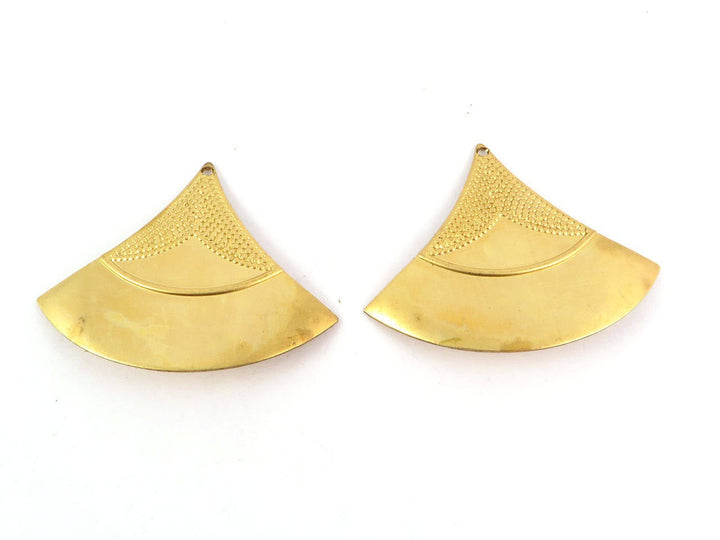 2x Pendentif éventail triangle (31mm x 40mm) PV-121