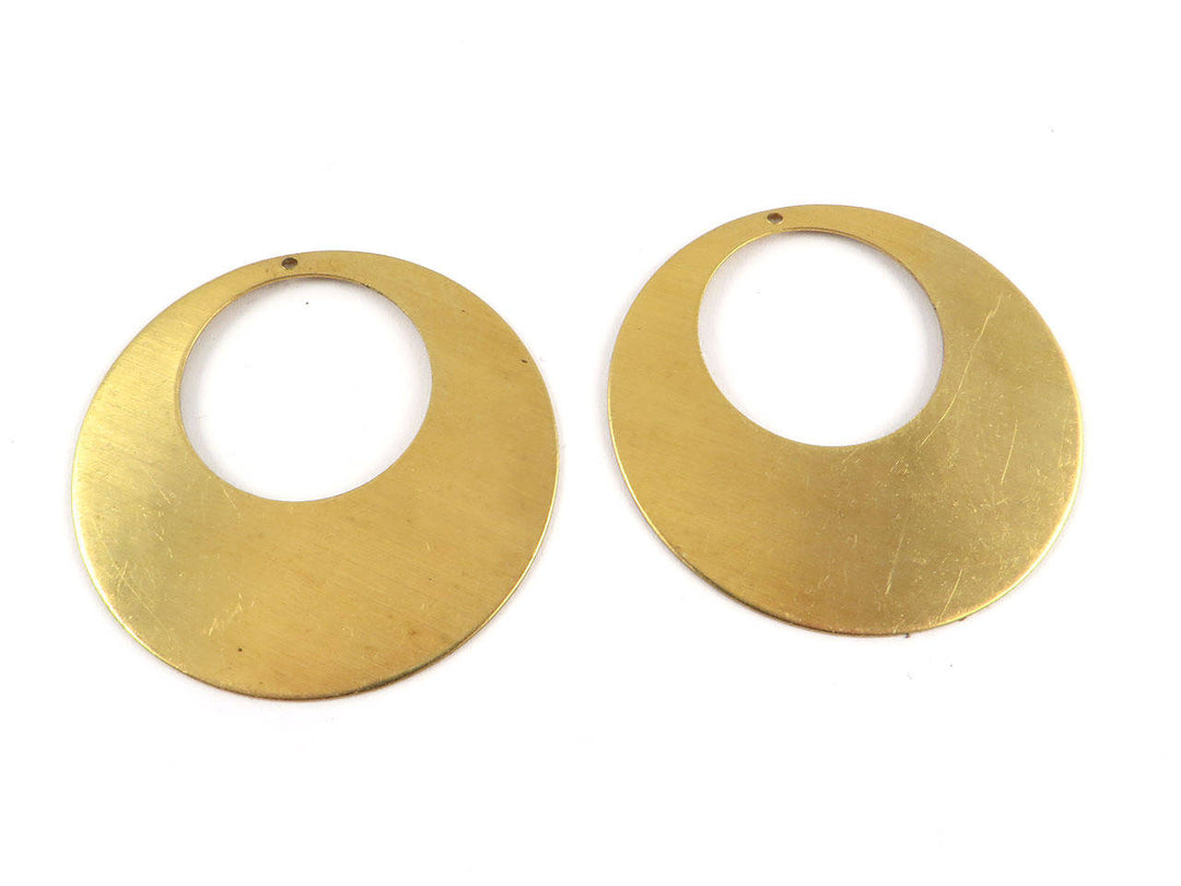 2x Pendentif disque créole (38mm) PP-265