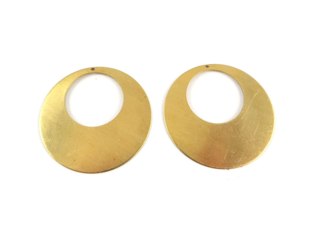 2x Pendentif disque créole (38mm) PP-265