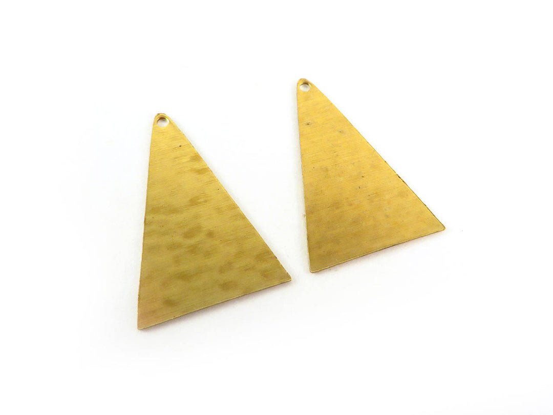 6x Breloque triangle martelé (28mm x 18mm) PP-021