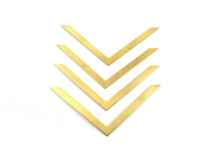 2x Estampe chevron sans trou (31mm x 75mm) PP-256