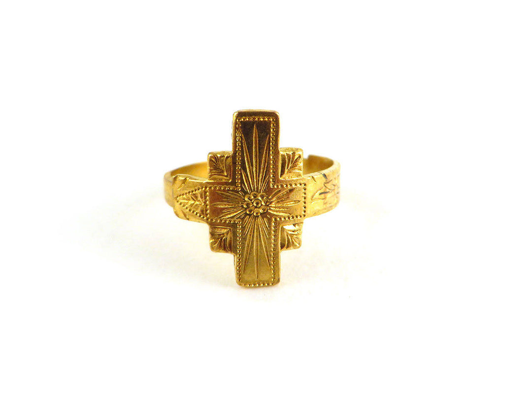 Bague laiton ajustable laiton Art Déco